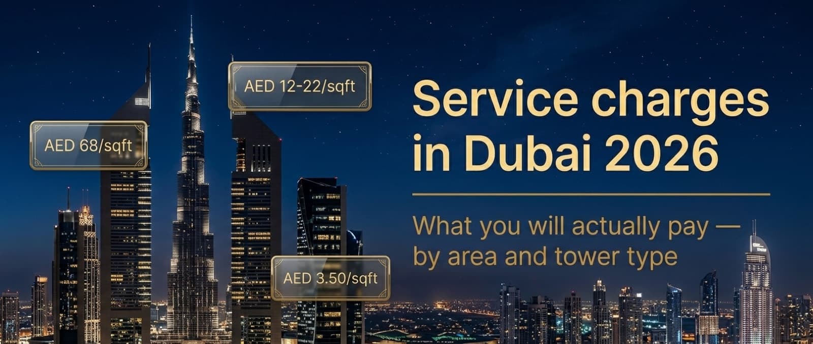 Service Charges in Dubai 2026: What You Will Actually Pay