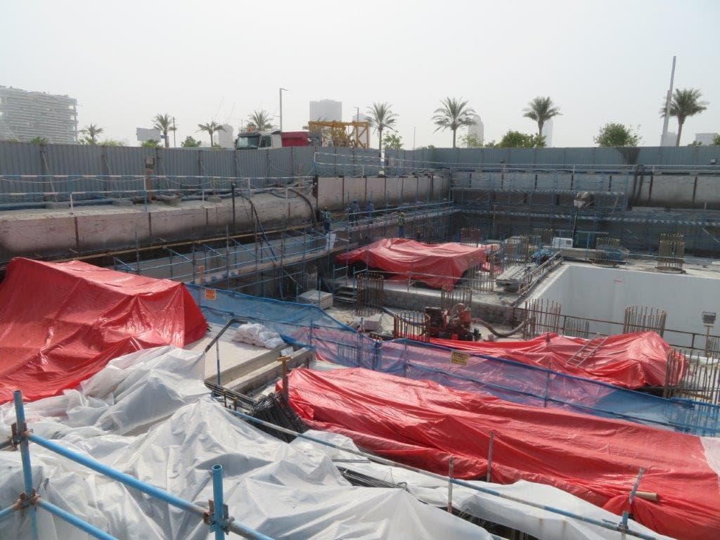 Grand Bleu Tower - Construction