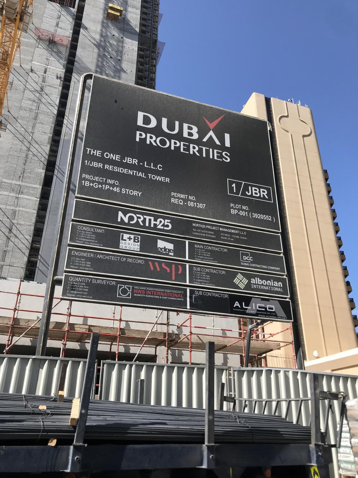 The One Jbr - Construction