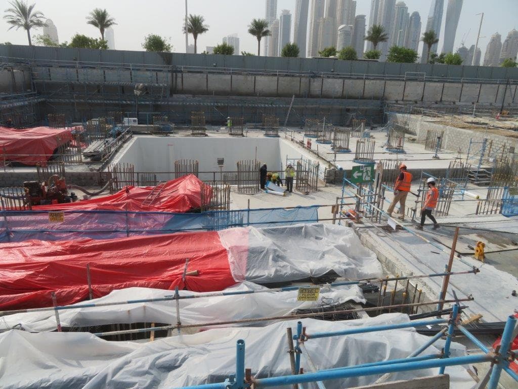 Grand Bleu Tower - Construction