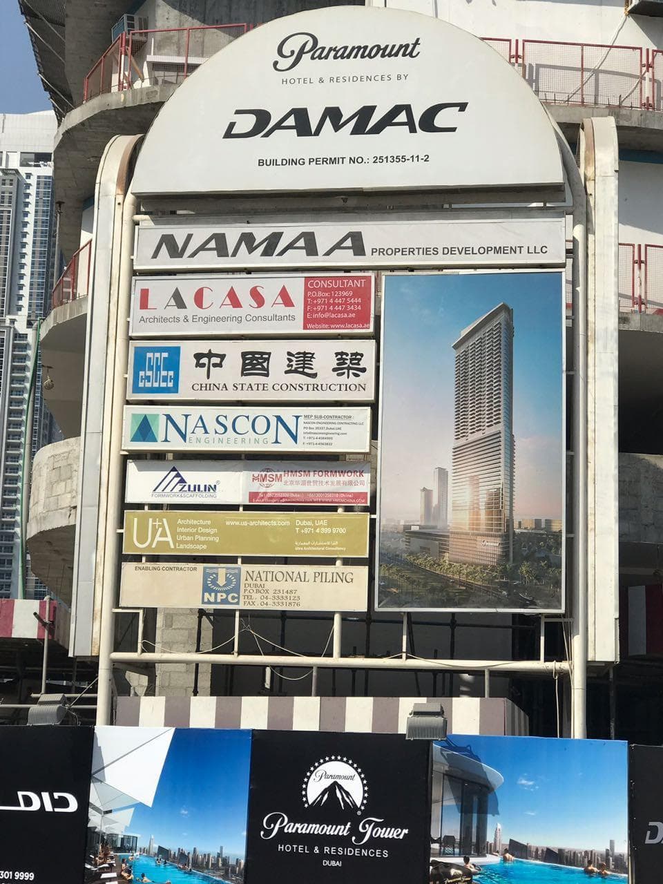 Paramount Tower Hotel & Residences - Construction